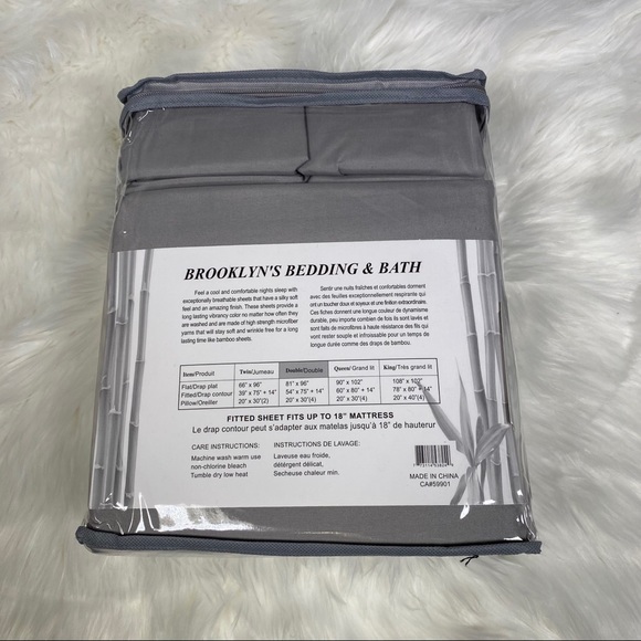 ✨SALE✨Full 6pc Light Grey Bedsheets - Picture 5 of 6